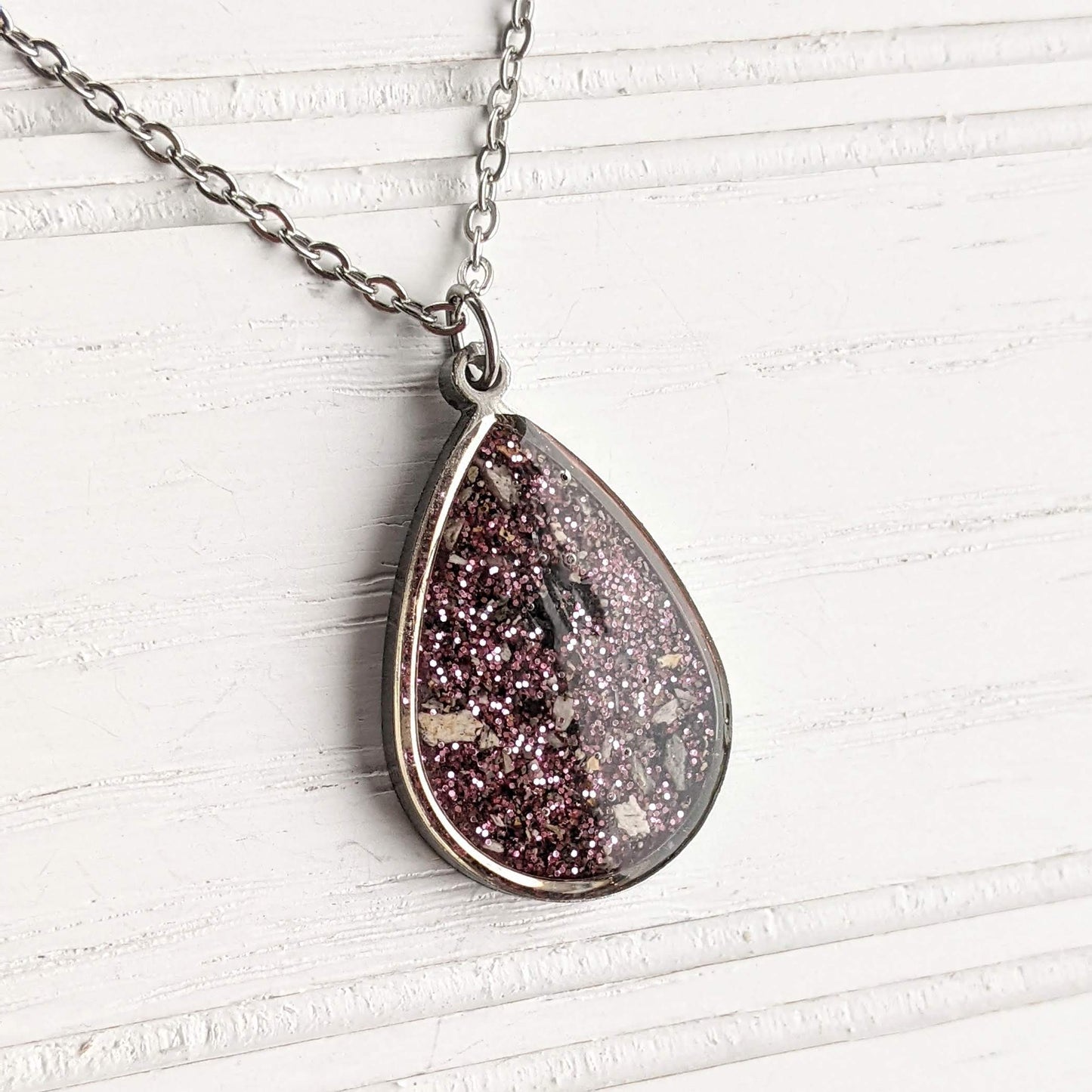 Memorial Teardrop Pendant Necklace