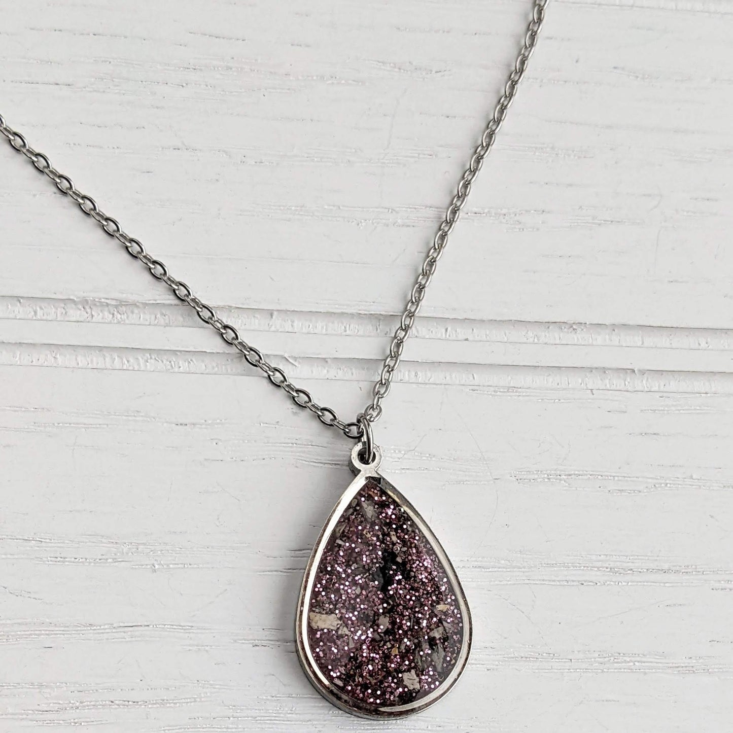 Memorial Teardrop Pendant Necklace