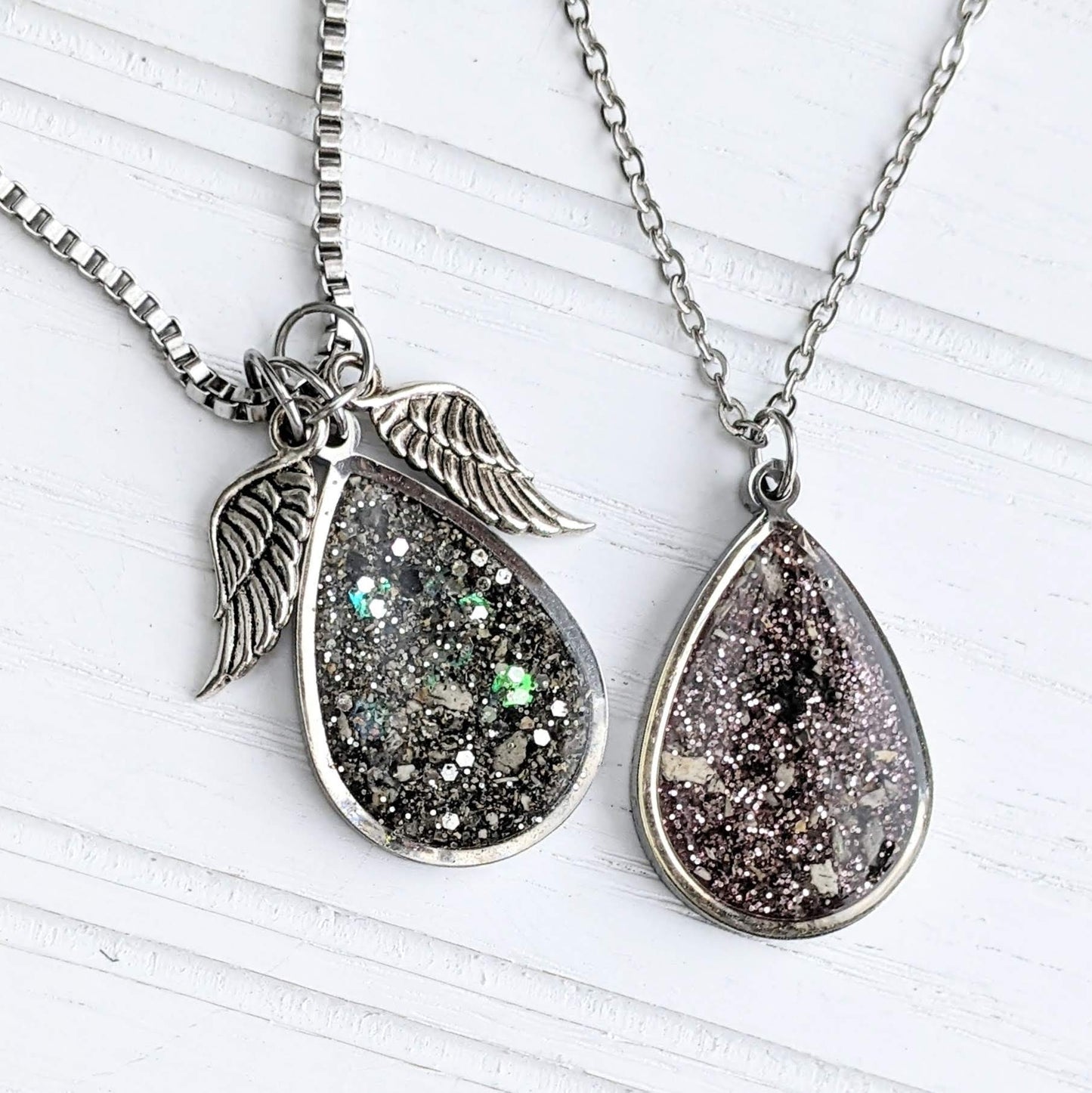 Memorial Teardrop Pendant Necklace
