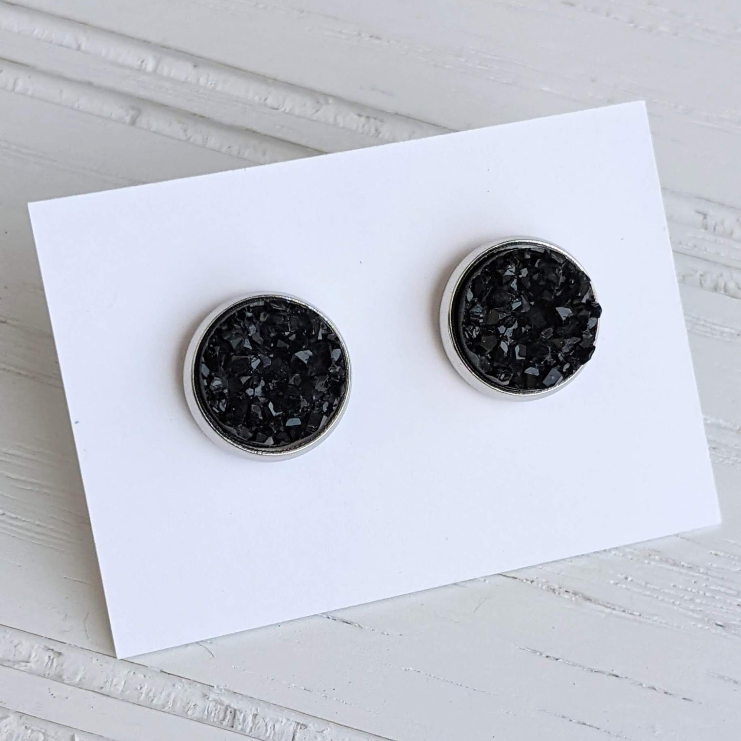Sparkly Spring Druzy Earrings on Stainless Steel