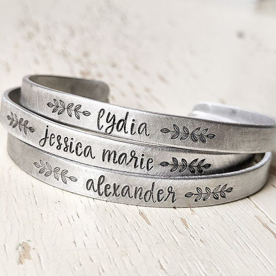 Custom Boho Name Cuff Bracelet