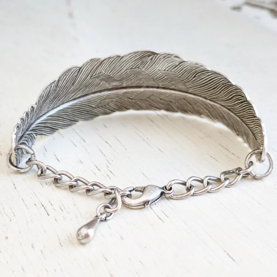 Feather Bracelet - Gold or Silver Feather