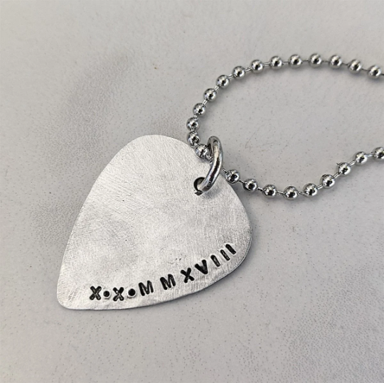 Custom Laser Engraved Stainless Steel Rectangle Dog Tag Necklace