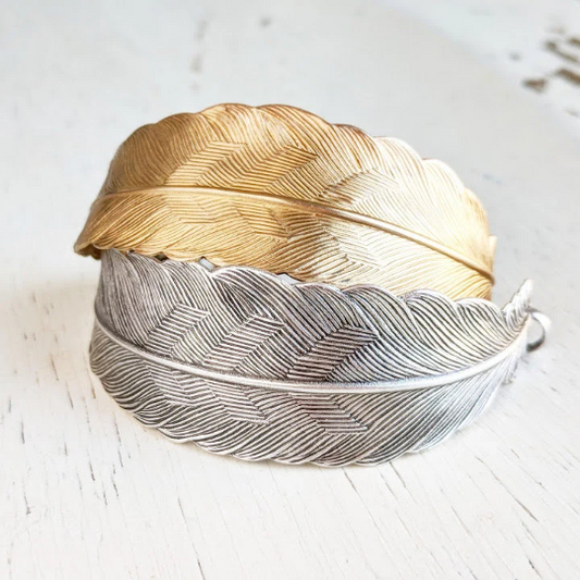 Feather Bracelet - Gold or Silver Feather
