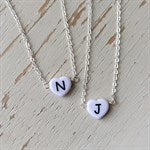 Initial Letter Heart Necklaces