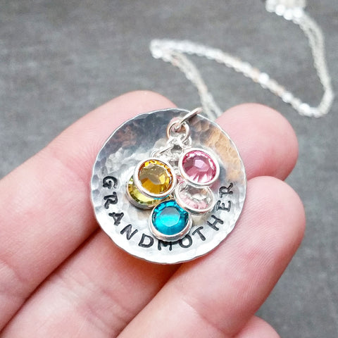 Grandmother Necklace with Birthstones