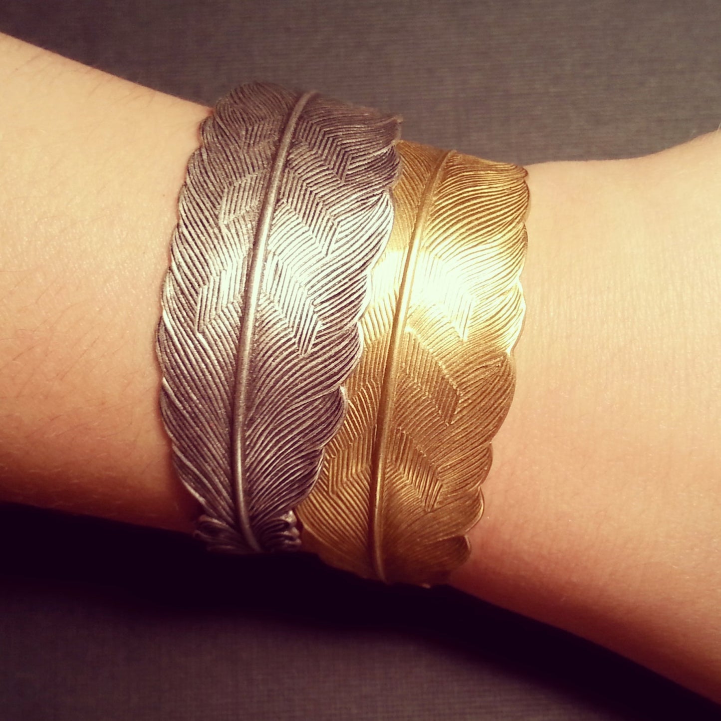 Feather Bracelet - Gold or Silver Feather