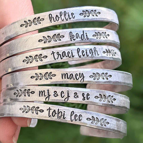 Custom Boho Name Cuff Bracelet